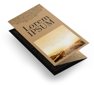 Diseño e impresión Folleto pegable formato DL