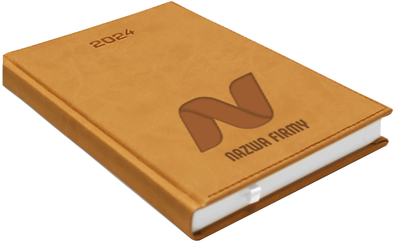 Agenda tipo calendario con logo grabado